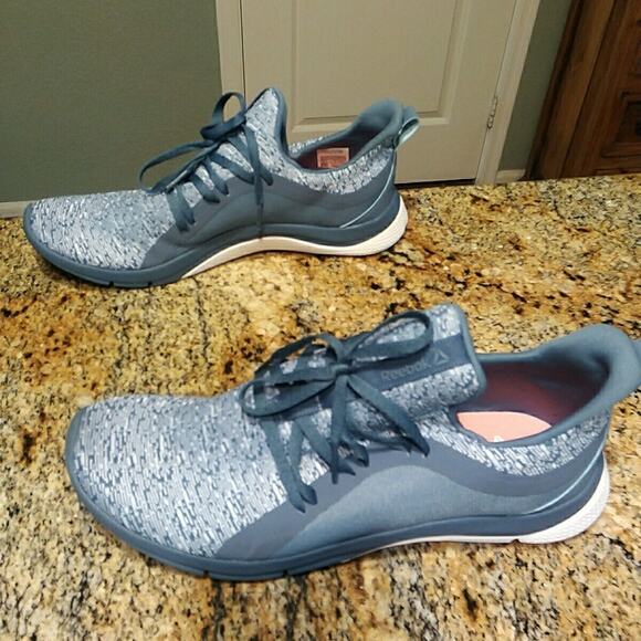 Reebok Womens Print Her 3.0 Running Shoes Knot-Blue Slate/Sprt White CN2523 10 - Picture 1 of 12
